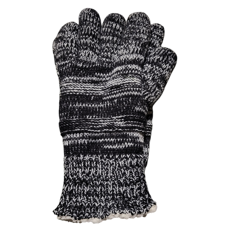 NWT Isotoner eco comfort black and white gloves, one size